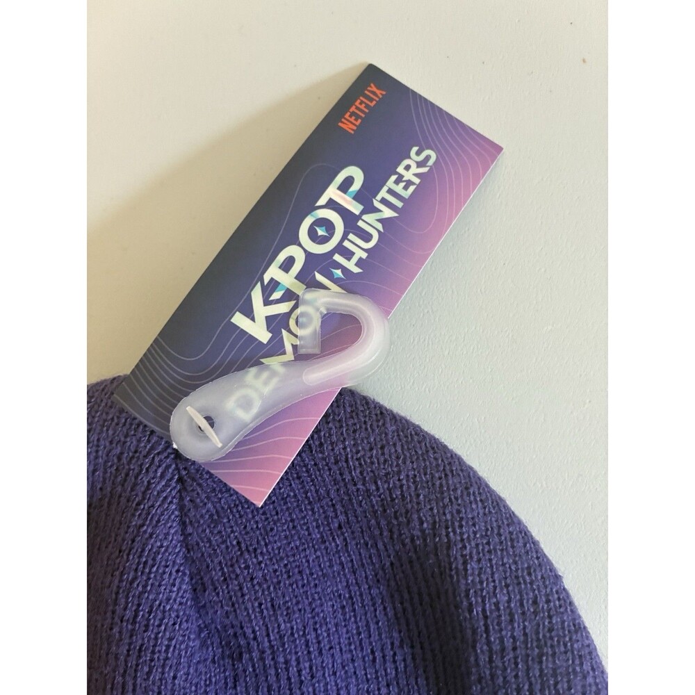 KPop Demon Hunters Logo Purple Beanie - Picture 2 of 4